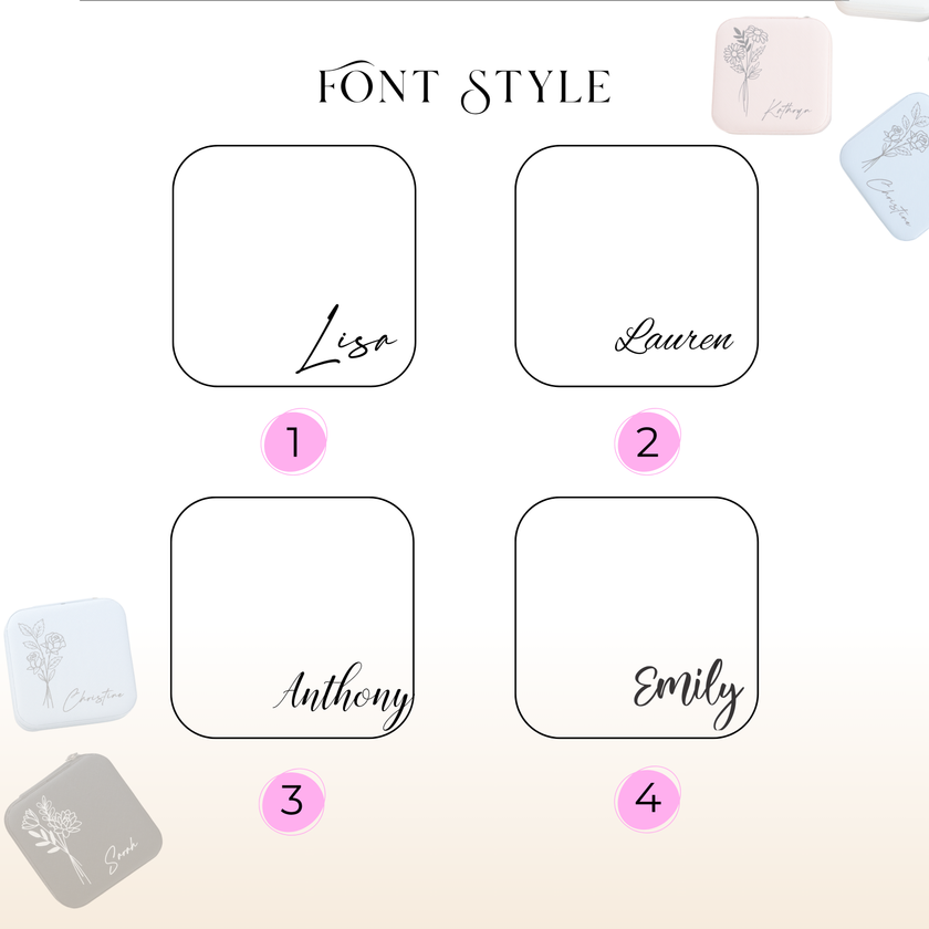 Travel jewelry case layout compartments and storage illustration