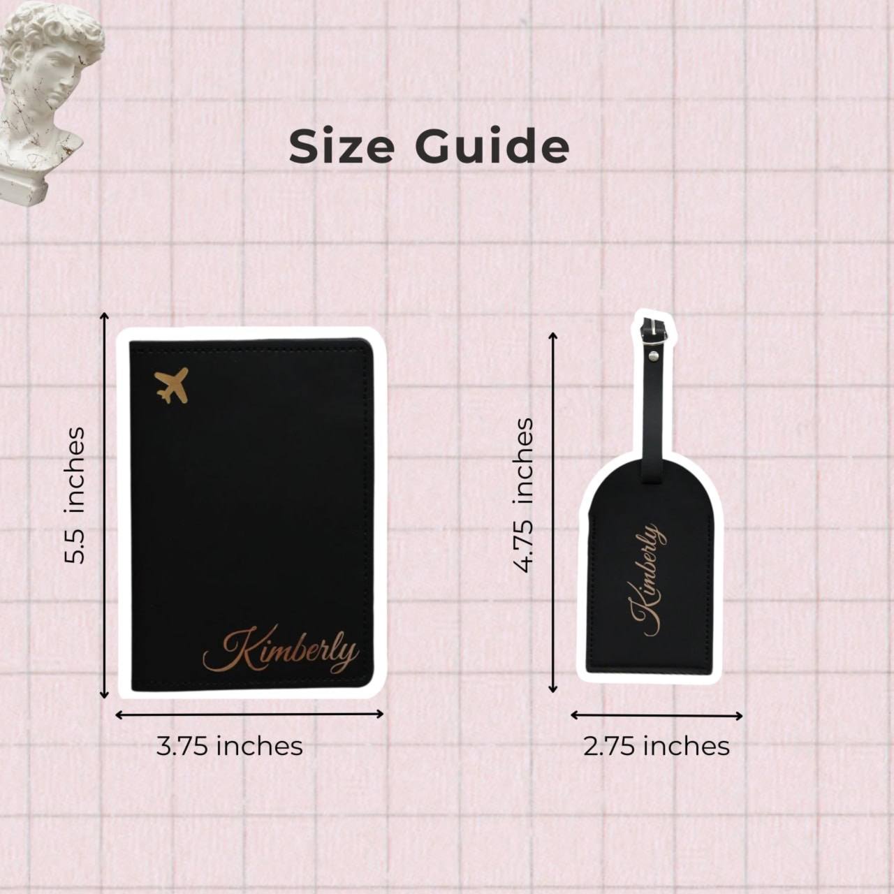 Custom Faux Leather Travel Set – Personalized Luggage Cover & Tag for Stylish Travelers