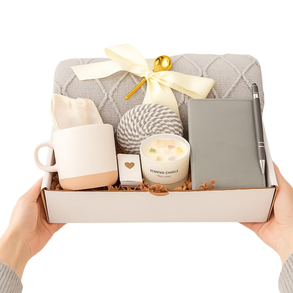 Comfort & Creativity Gift Set – 9-Piece Bundle with Optional Cozy Blanket