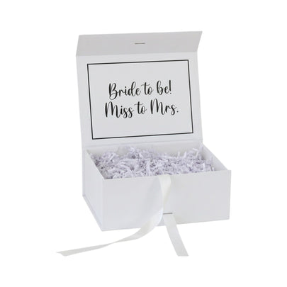Personalized White Gift Box – Custom Logo or Text Engraving