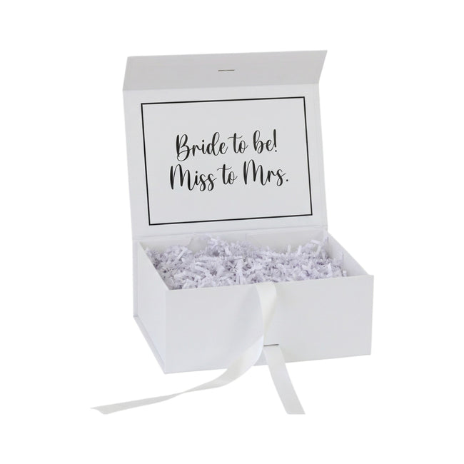 Personalized White Gift Box – Custom Logo or Text Engraving