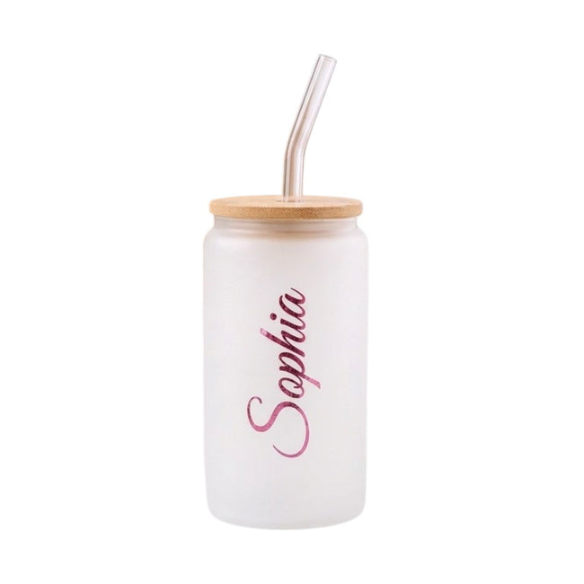 Custom Name Tumbler – Elegant Frosted 16 oz Cup for Coffee and Cold Drinks