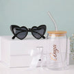 Personalized Gift Box Set – Glass Tumbler & Sunglasses for Bridesmaids & Special Occasions