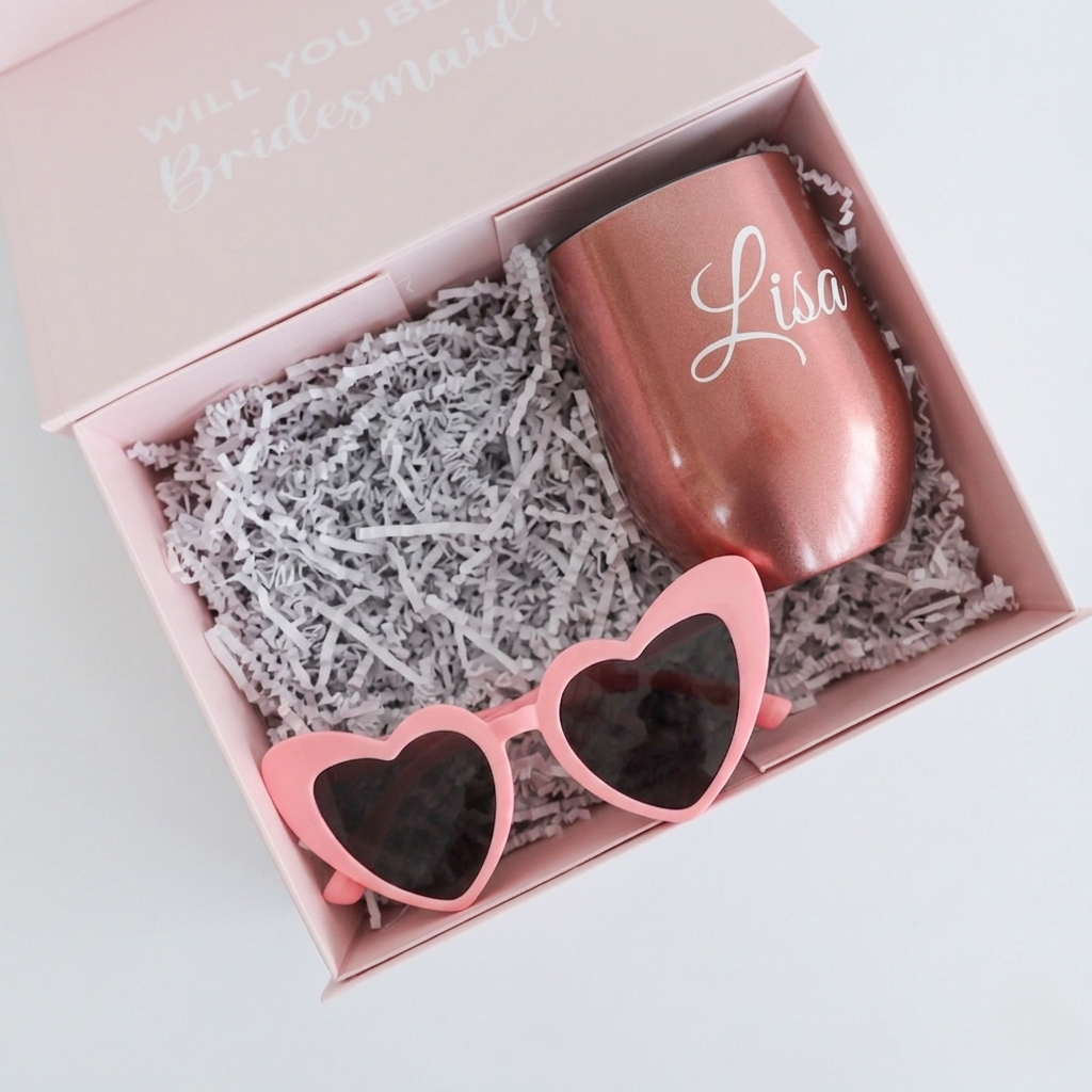 Mini Bridesmaid Gift Set – Personalized 12 oz Tumbler & Sunglasses