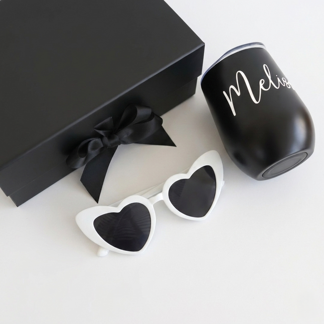 Mini Bridesmaid Gift Set – Personalized 12 oz Tumbler & Sunglasses