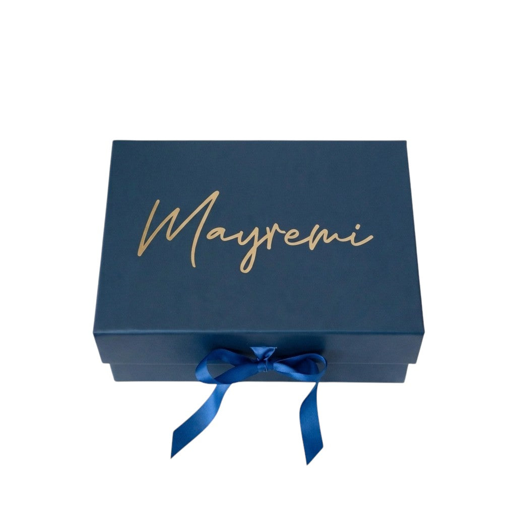 Personalized Ribbon Gift Box – Custom Name, Logo, or Design Engraving