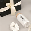 Glass Tumbler Bridesmaid Gift Set – Personalized 16 oz Tumbler & Scrunchie