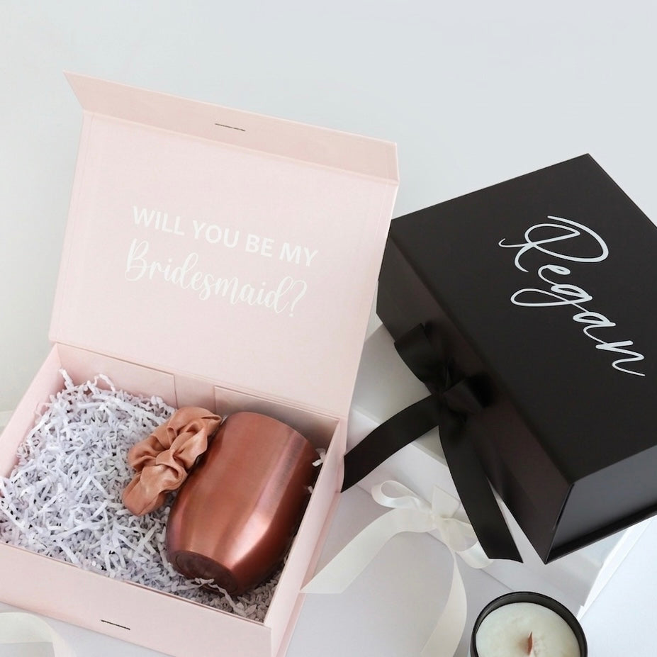 Mini Bridesmaid Gift Set – Personalized 12 oz Tumbler & Scrunchie