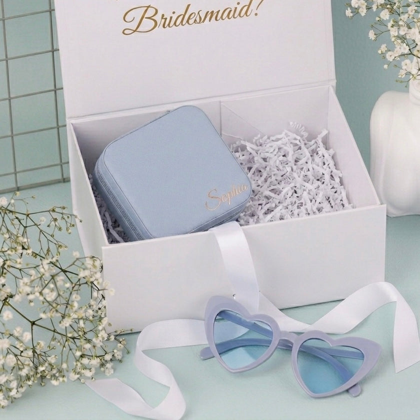 Personalized Gift Box Set – Jewelry Box, Sunglasses & Ribbon Box
