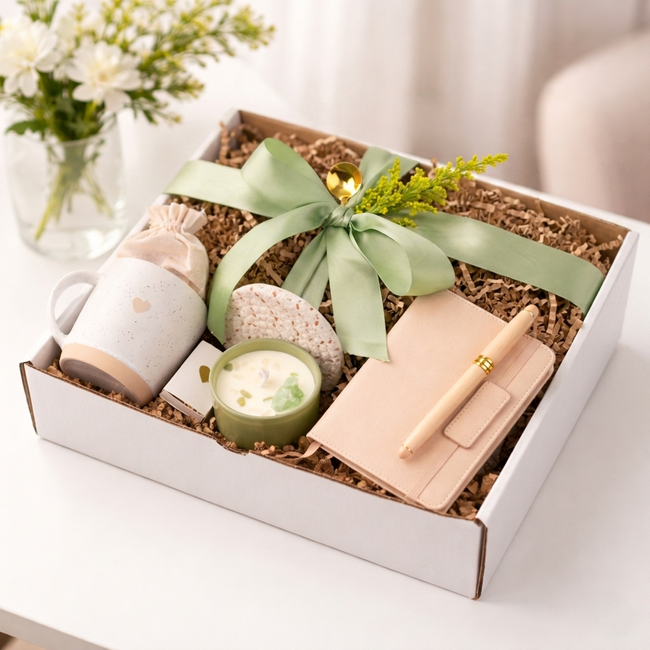 Premium Large Gift Set – Blanket, Journal, Mug & Relaxation Essentials