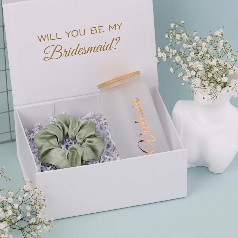 Elegant Gift Box with Frosted Tumbler – Perfect for Moms, Bridesmaids & Friends