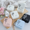 Set of travel jewelry cases with custom name engraving