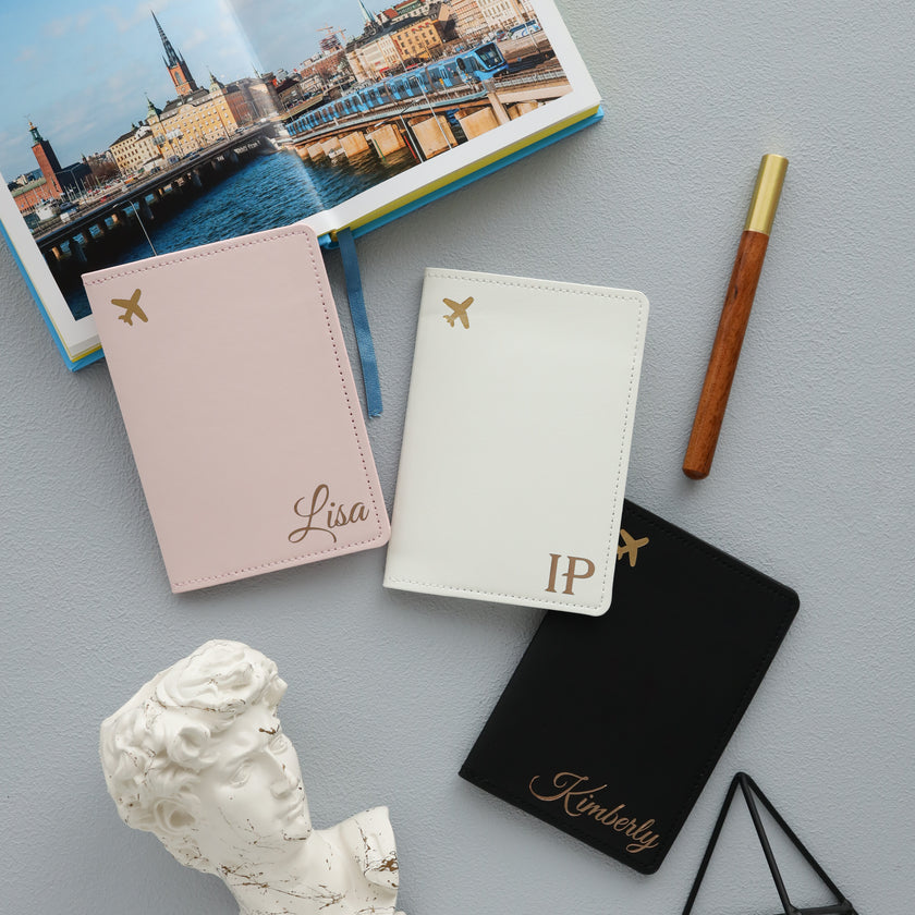 Custom Faux Leather Travel Set – Personalized Luggage Cover & Tag for Stylish Travelers