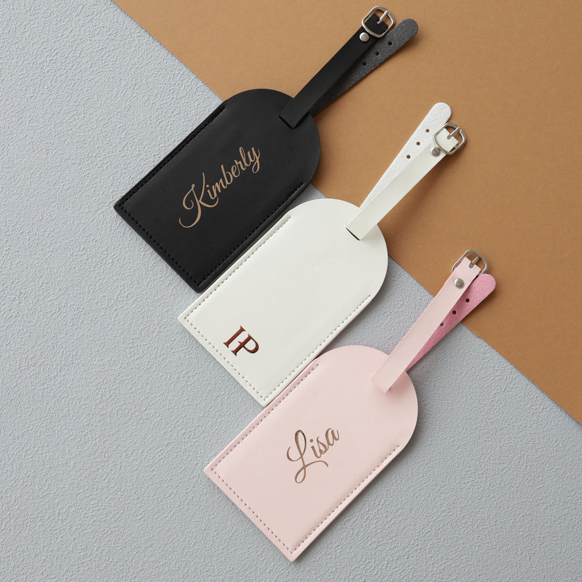 Custom Faux Leather Travel Set – Personalized Luggage Cover & Tag for Stylish Travelers
