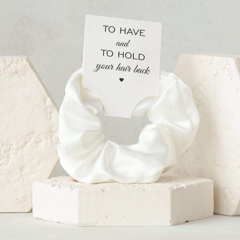 White bridesmaid gift box with tumbler minimalist set