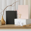 Black magnetic gift box closed minimalist packaging box