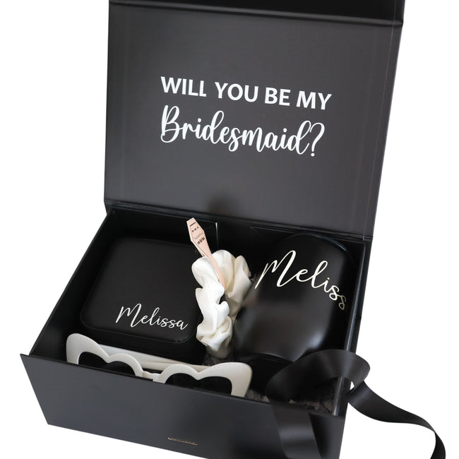 Personalized Bridesmaid Proposal Gift Box Set with Tumbler & Jewelry Box