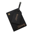 Custom Faux Leather Travel Set – Personalized Luggage Cover & Tag for Stylish Travelers