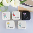 Personalized Travel Jewelry Box with Birth Flower Design – Custom Jewelry Organizer Case