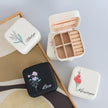 Personalized Travel Jewelry Box with Birth Flower Design – Custom Jewelry Organizer Case