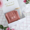 Bridesmaid gift box set in soft pink and white colors