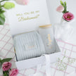 Bridesmaid proposal box with accessories arranged aesthetic
