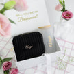 Personalized bridesmaid gift box in black and white colors