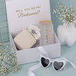 Bridesmaid gift set with tumbler jewelry case and accessories