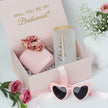 Bridesmaid proposal box with tumbler pink aesthetic styling