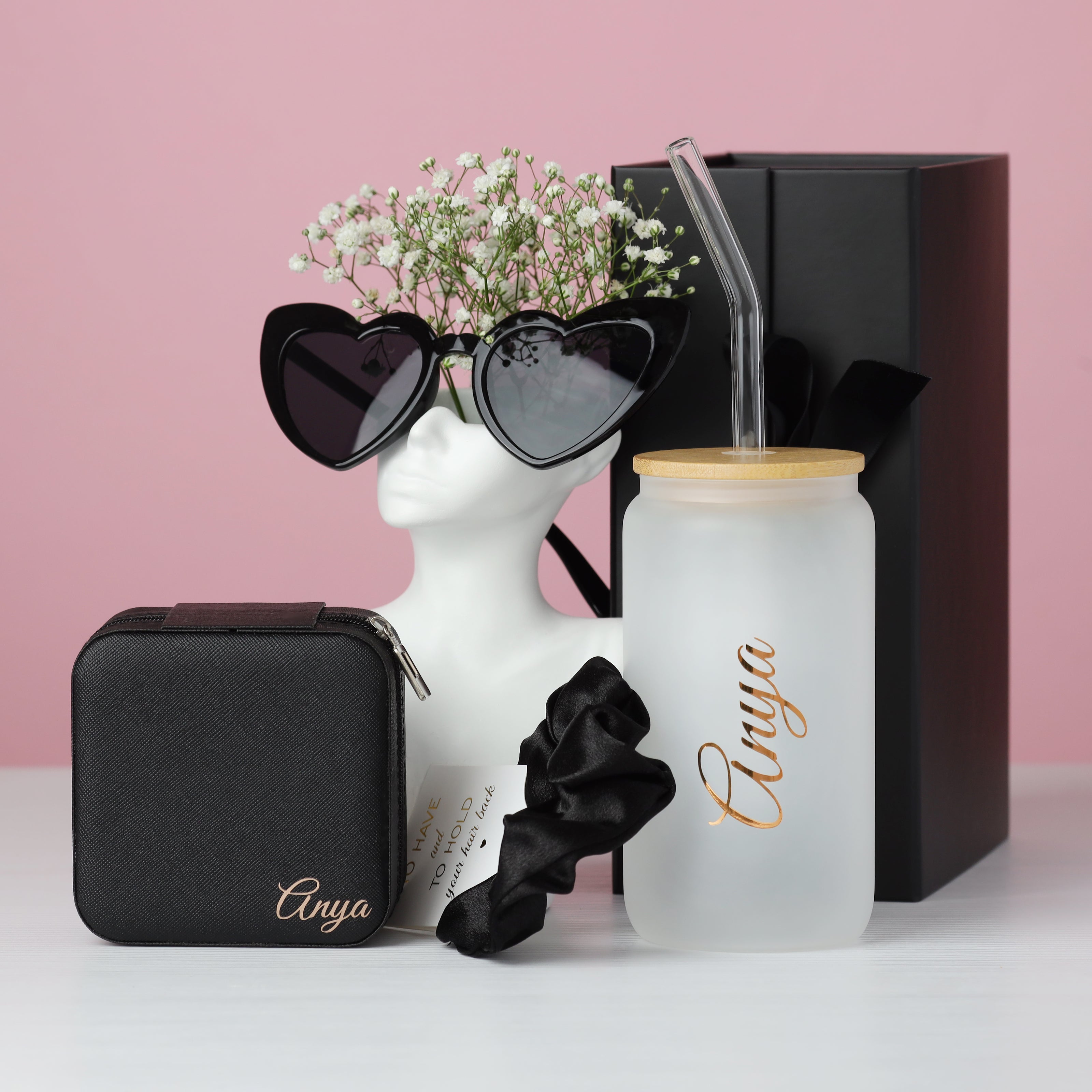 Bridesmaid gift box with tumbler elegant bridal party gift
