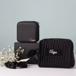 Black bridesmaid gift boxes personalized bridal party set