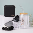 Bridesmaid gift box black set with tumbler and accessories