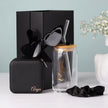 Bridesmaid proposal box with tumbler displayed on table