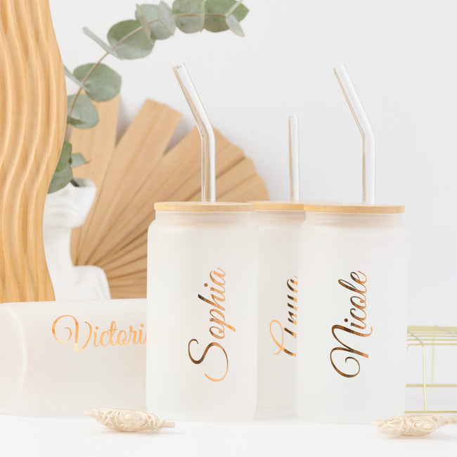 Custom Name Tumbler – Elegant Frosted 16 oz Cup for Coffee and Cold Drinks
