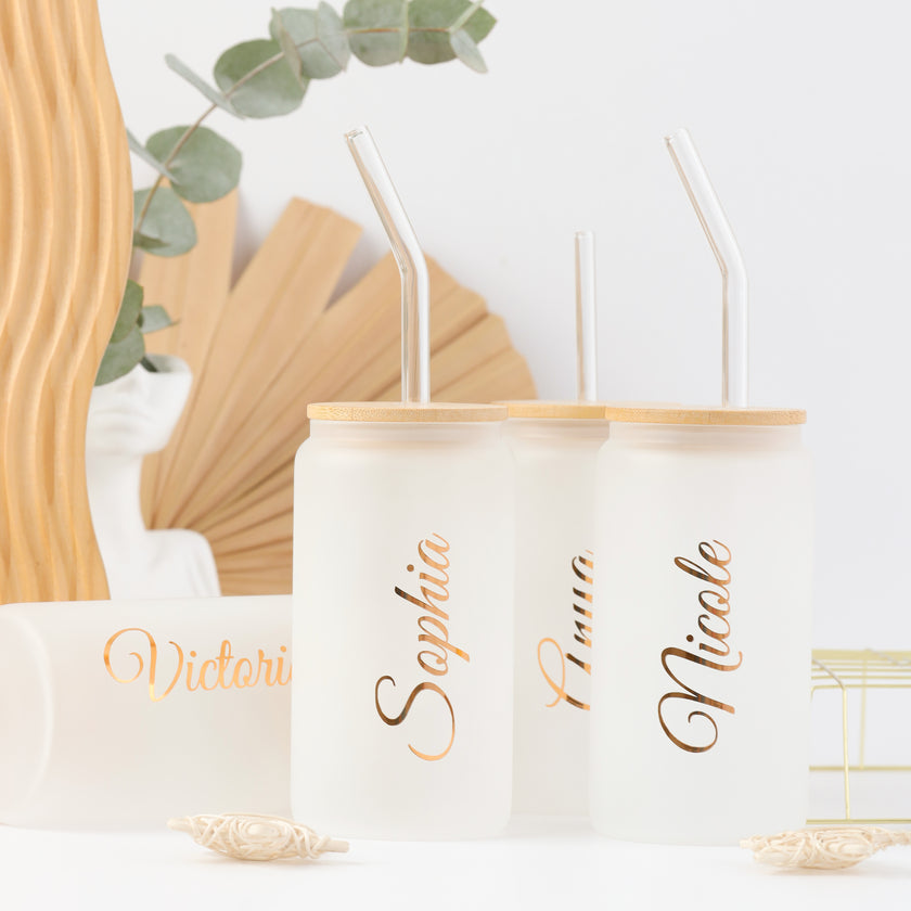 Custom Name Tumbler – Elegant Frosted 16 oz Cup for Coffee and Cold Drinks