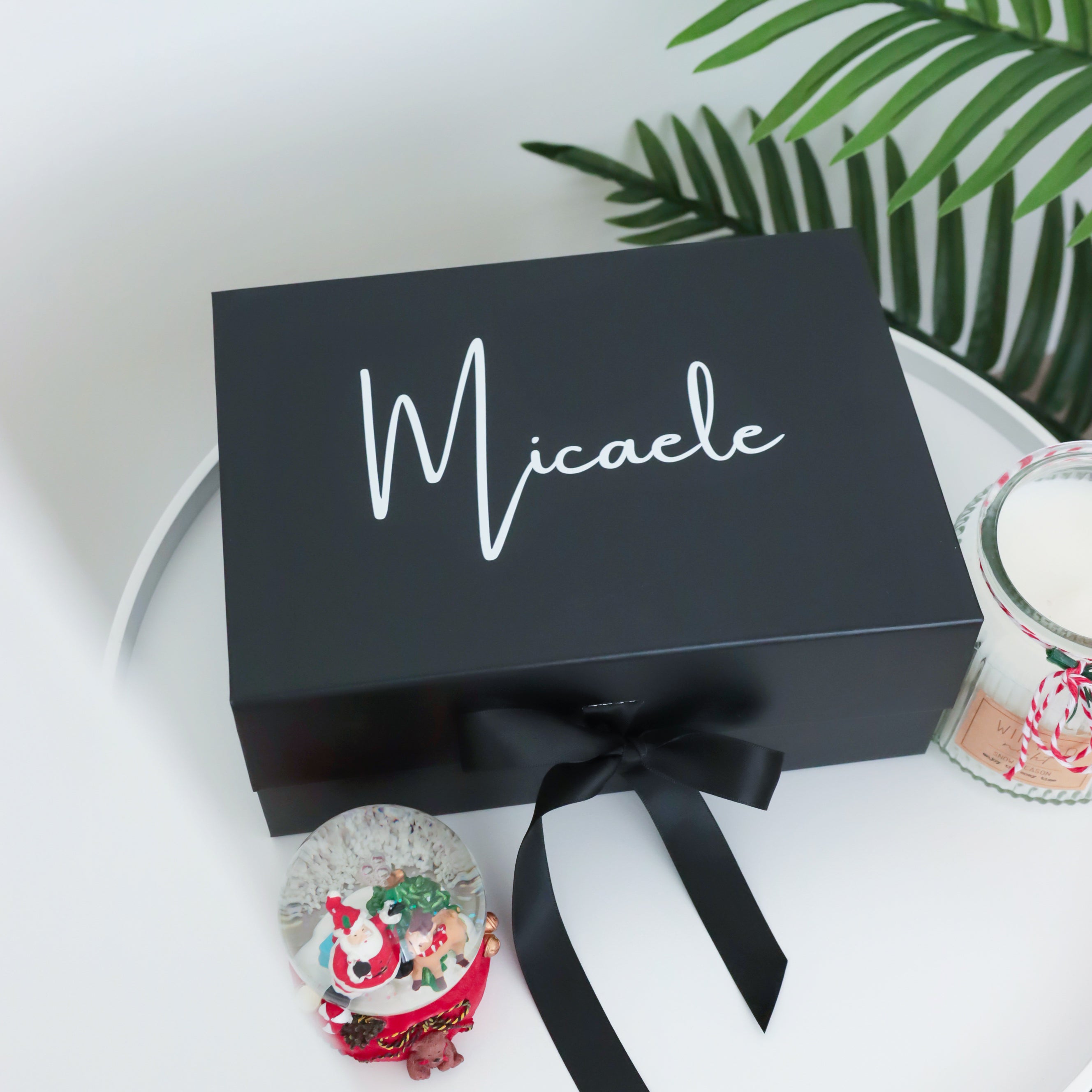 Personalized Ribbon Gift Box – Custom Name, Logo, or Design Engraving