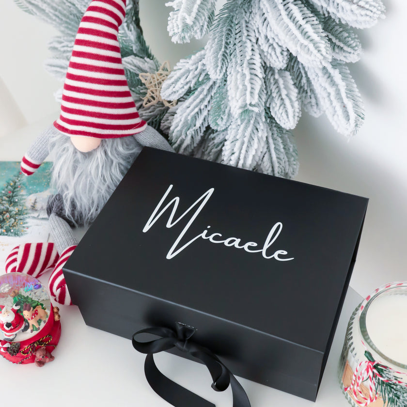 Personalized Gift Box – Custom Logo or Text Engraving on Lid