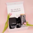 Bridesmaid gift box with tumbler in pink aesthetic setup
