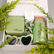Bridesmaid gift box with blue theme tumbler arrangement