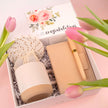 Cozy gift set with notebook and relaxing comfort essentials