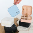 Jewelry boxes set in pastel colors personalized travel cases