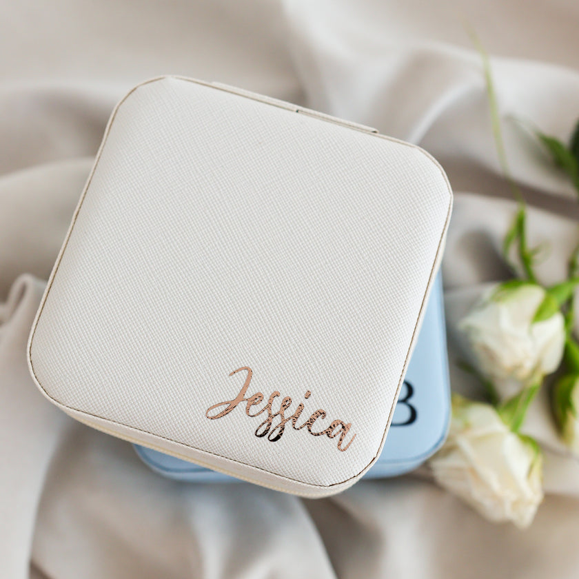 Personalized jewelry box with name aesthetic gift presentation