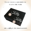 Custom gift box example with logo and name printing