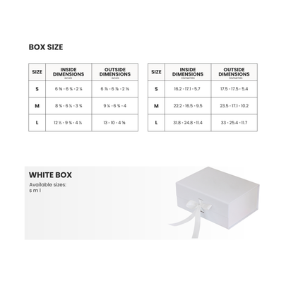 Personalized White Gift Box – Custom Logo or Text Engraving