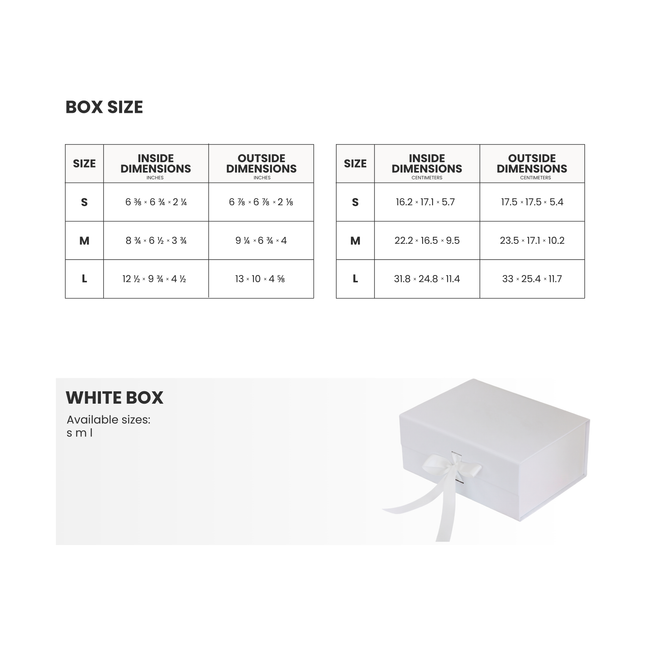 Personalized White Gift Box – Custom Logo or Text Engraving