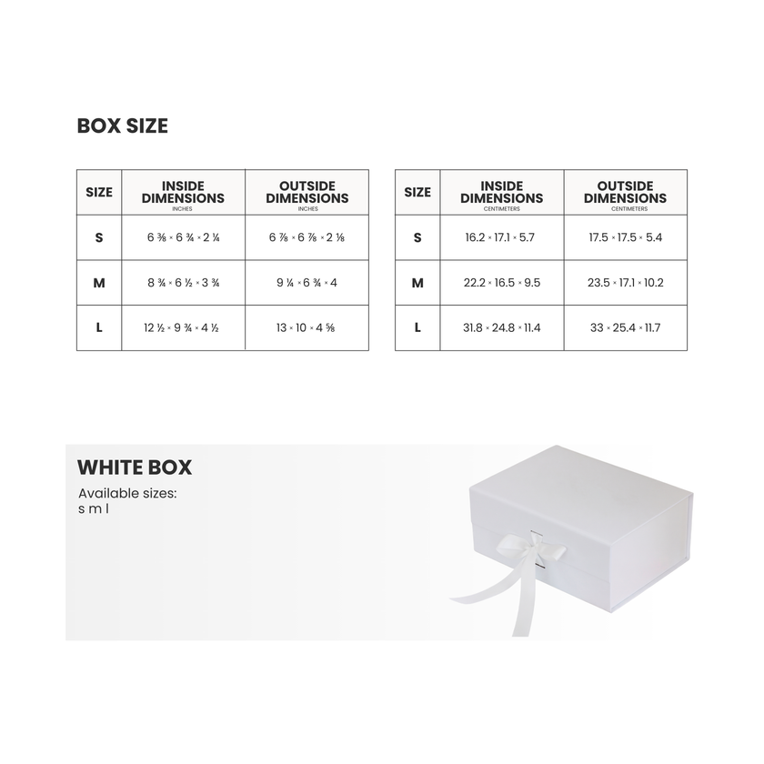 Personalized White Gift Box – Custom Logo or Text Engraving