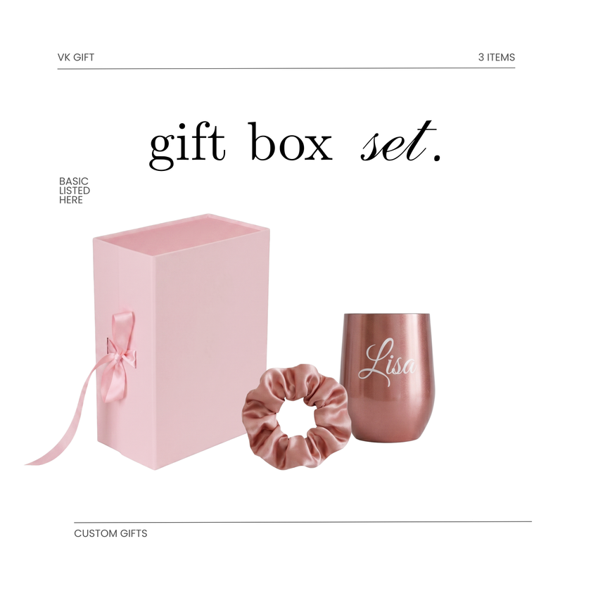 Mini Bridesmaid Gift Set – Personalized 12 oz Tumbler & Scrunchie