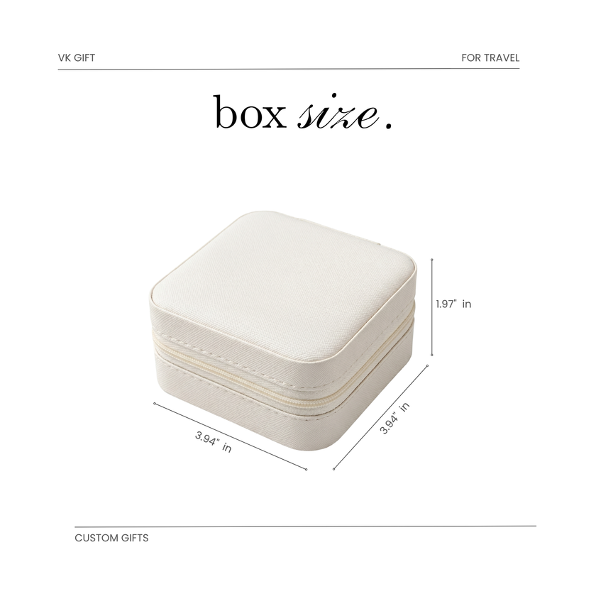 Personalized Birth Flower Jewelry Box | Custom Travel Jewelry Case Gift