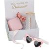 Personalized bridesmaid gift box with tumbler and jewelry case