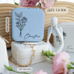 Personalized jewelry box with name and flower engraving aesthetic